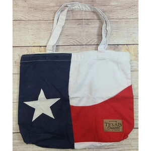 Rock Point Texas Flag Original Tote Bag Purse Women's Cotton Red White Navy Blue